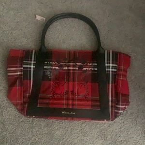 Red Plaid Victoria’s Secret Tote Bag